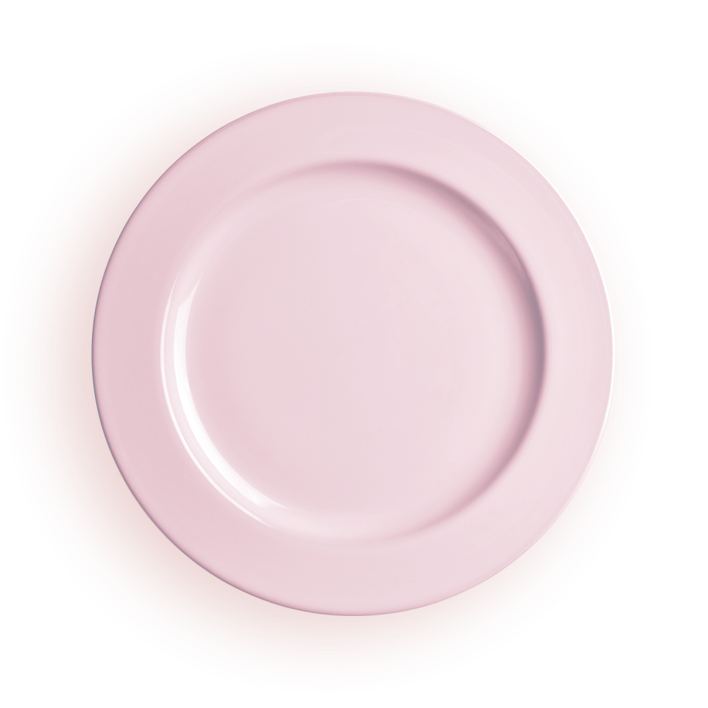 Assiette rose